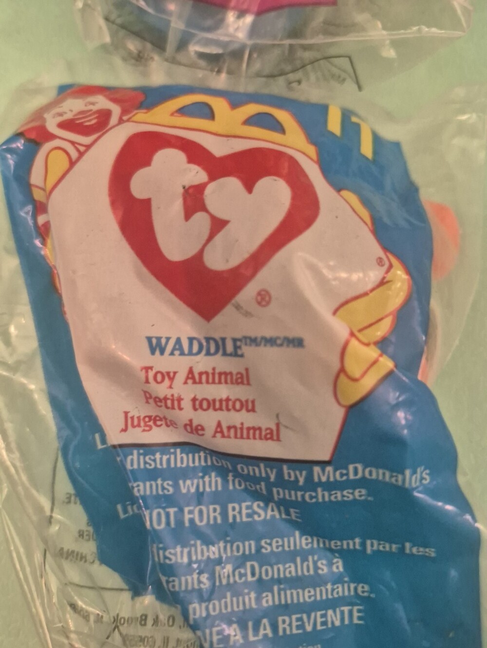 adidas Blue White Red Ty Waddle Plush Toy Animal
